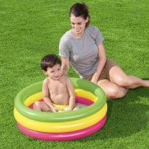 Bestway Piscine Gonflable Enfantale 3 Anneaux Sol Rembourré 70x24 cm +2 Ans Jardin 51128