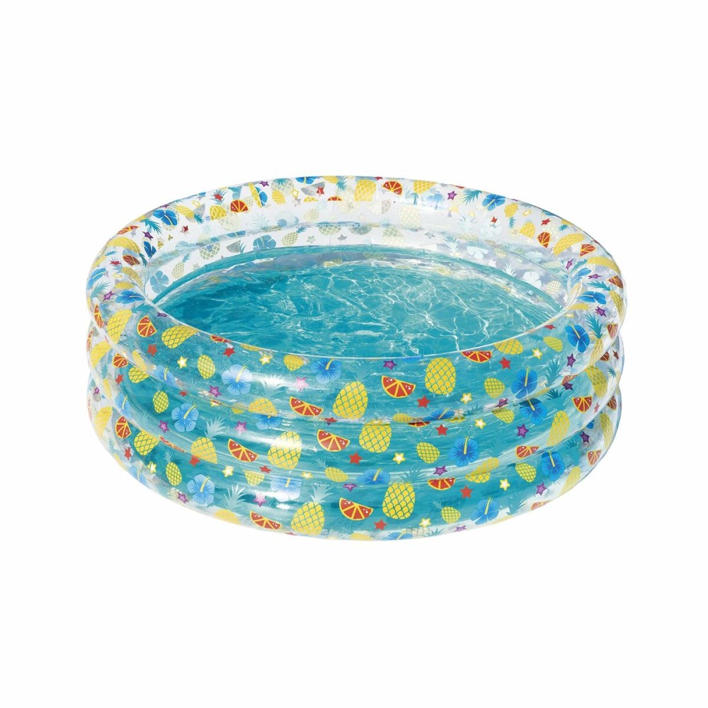 Bestway Piscine Gonflable 3 Anneaux Transparent Tropical 150x53 cm +6 Ans Jardin 51045