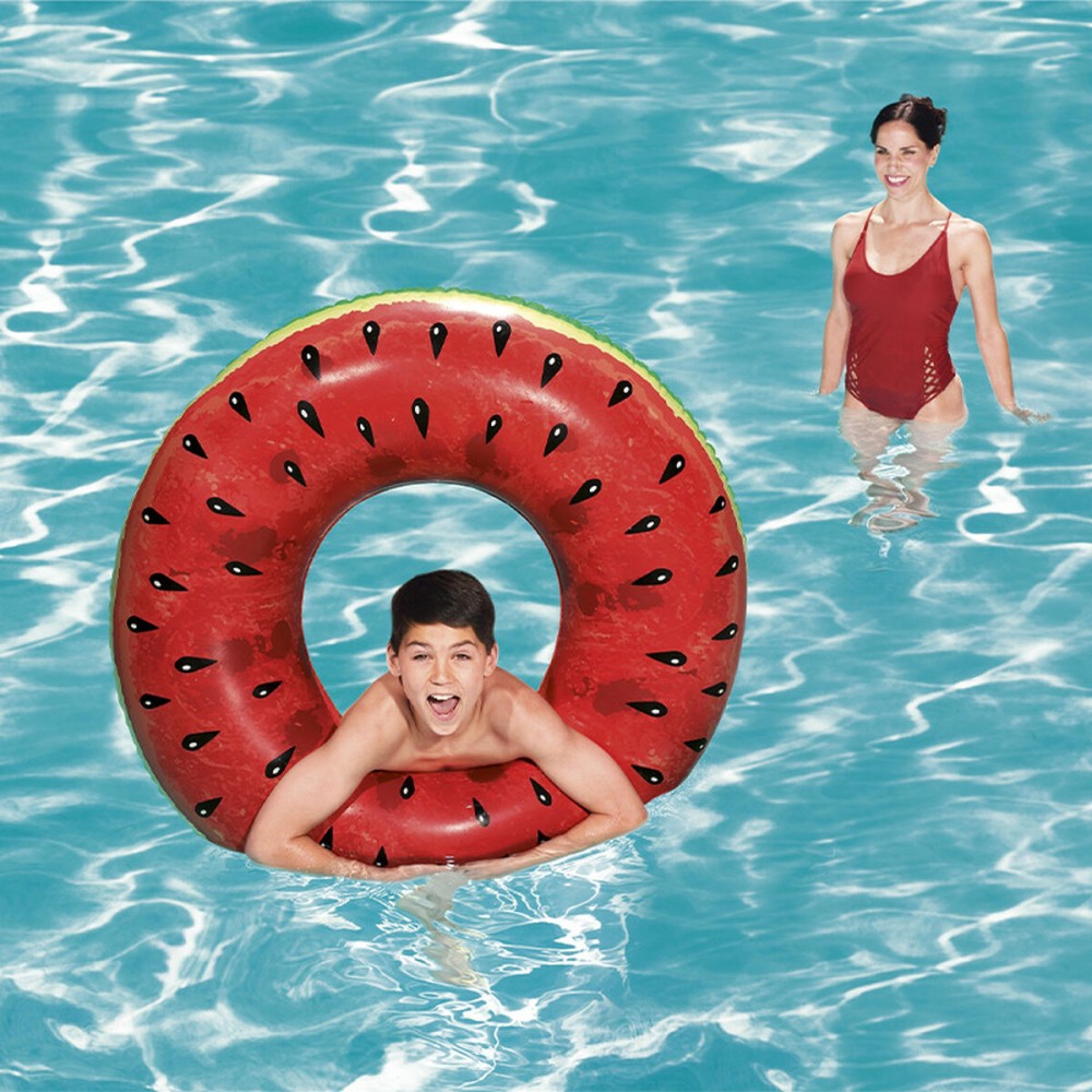 Bestway Aufblasbarer Schwimmring Wassermelone und Ananas Farbmix D116 cm +12 Jahre Strand und Pool 36121