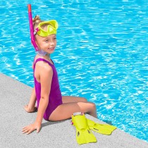 Bestway Set Snorkel Junior Sangle Anatomique Couleur Assortie 37-41 +7 Ans Plage et Piscine 25019