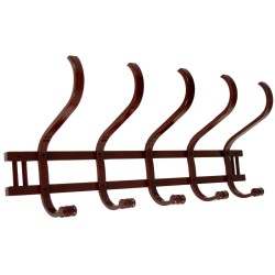 Wall mounted coat hanger Alexandra House Living Walnut Wood 72 x 21 x 30 cm