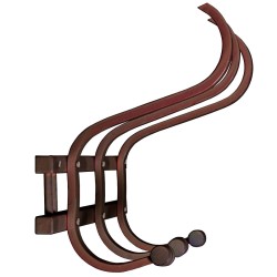 Wall mounted coat hanger Alexandra House Living Walnut Wood 45 x 31 x 21 cm