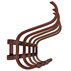 Wall mounted coat hanger Alexandra House Living Walnut Wood 72 x 21 x 30 cm