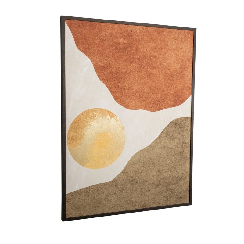 Canvas Romimex polystyrene MDF Wood Abstract 60 x 80 x 3 cm