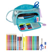 School Case with Accessories Frozen Hello spring Light Blue 20 x 11 x 8.5 cm (32 Pieces)