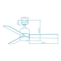 Deckenventilator EDM 33987 Savu Silberfarben 60 W Ø 115 cm