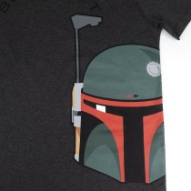 Herren Kurzarm-T-Shirt Boba Fett Grau Dunkelgrau Erwachsene