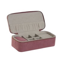 Jewelry box Home ESPRIT Cream Magenta 20,5 x 10 x 6 cm (2 Pieces)