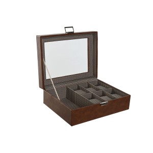 Jewelry box Home ESPRIT Brown Crystal 26 x 20 x 9 cm