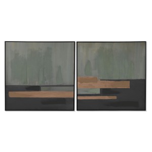 Bild Home ESPRIT Schwarz grün Moderne Urban 100 x 4 x 100 cm (2 Stück)