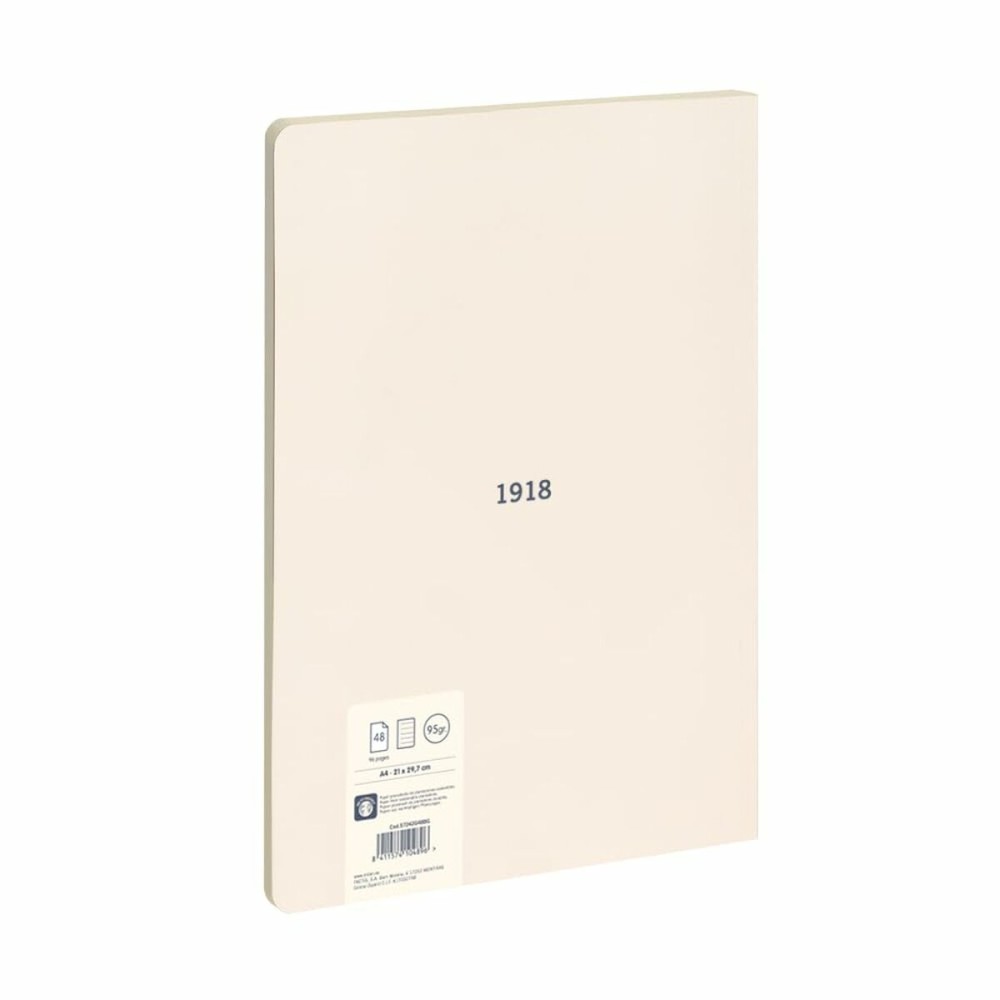 Notebook Milan 430 Beige A4 48 Sheets 21 x 29,7 cm (3 Units)