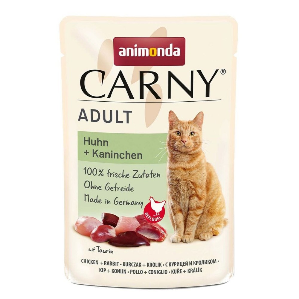 Aliments pour chat Animonda Carny Adult Chicken and rabbit Poulet 85 g