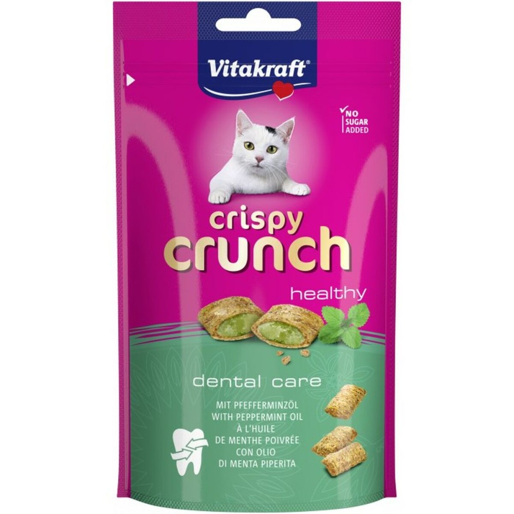 Collation pour Chat Vitakraft CRISPY CRUNCH Menthe Viande Oiseaux 60 g