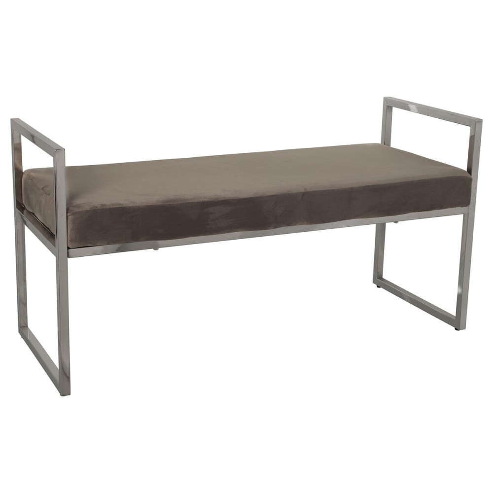 Banquette Alexandra House Living Gris Velours Métal 103 x 54 x 41 cm