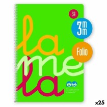 Cahier Lamela Cuadrovía Vert Fluorescent Din A4 80 Volets 21,5 x 31,5 cm 5 Pièces (25 Unités)