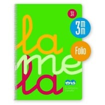 Notebook Lamela Cuadrovía Green Fluorescent Din A4 80 Sheets 21,5 x 31,5 cm 5 Pieces (25 Units)