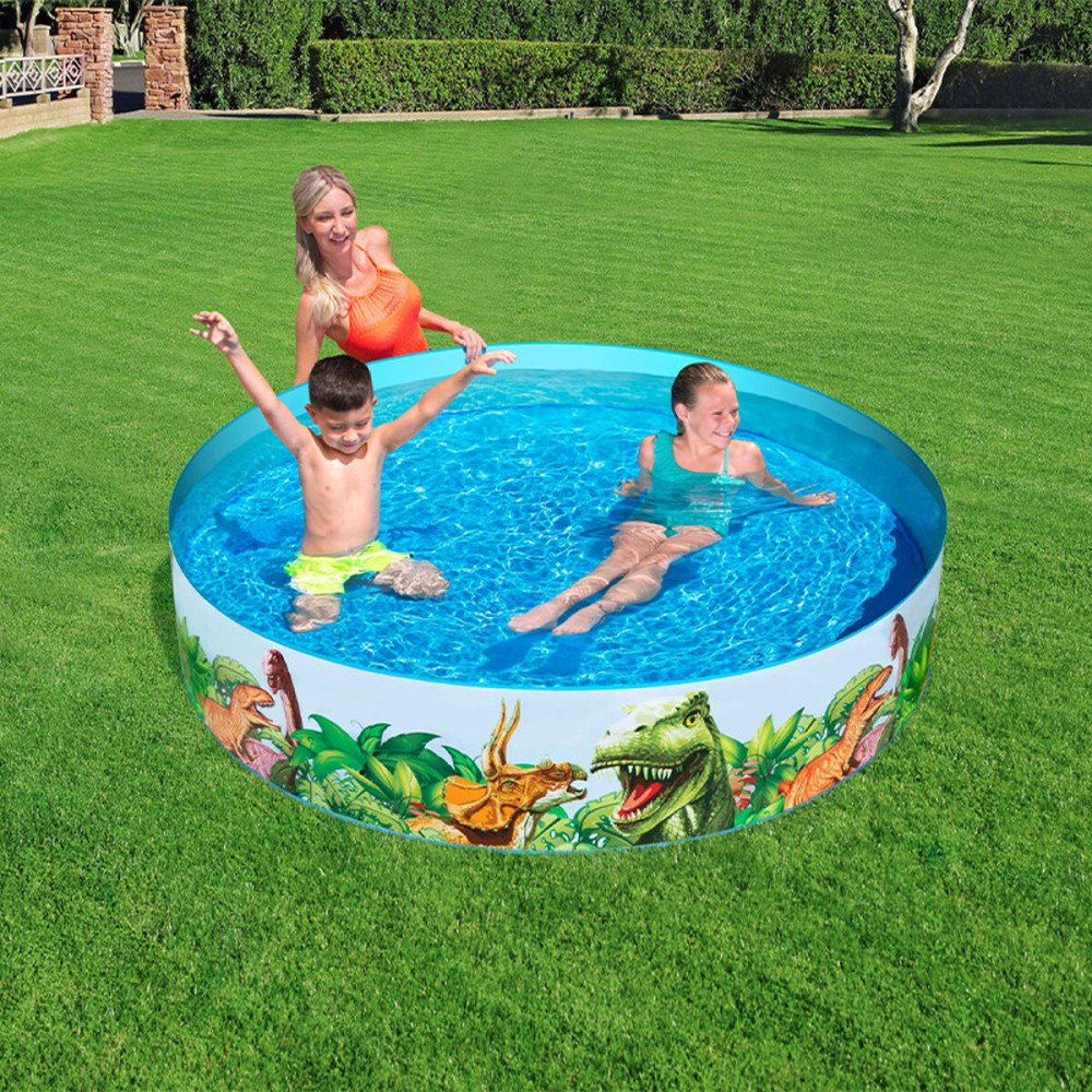 Bestway Piscine Rigide pour Enfants PVC Dinosaures 183x38 cm +2 Ans Jardin 55022