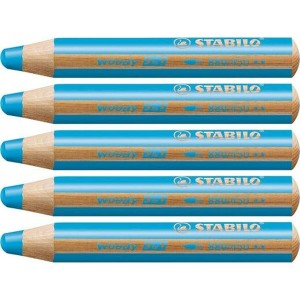 Crayons de couleur Stabilo Woody Cyan 3-en-1 (5 Unités)