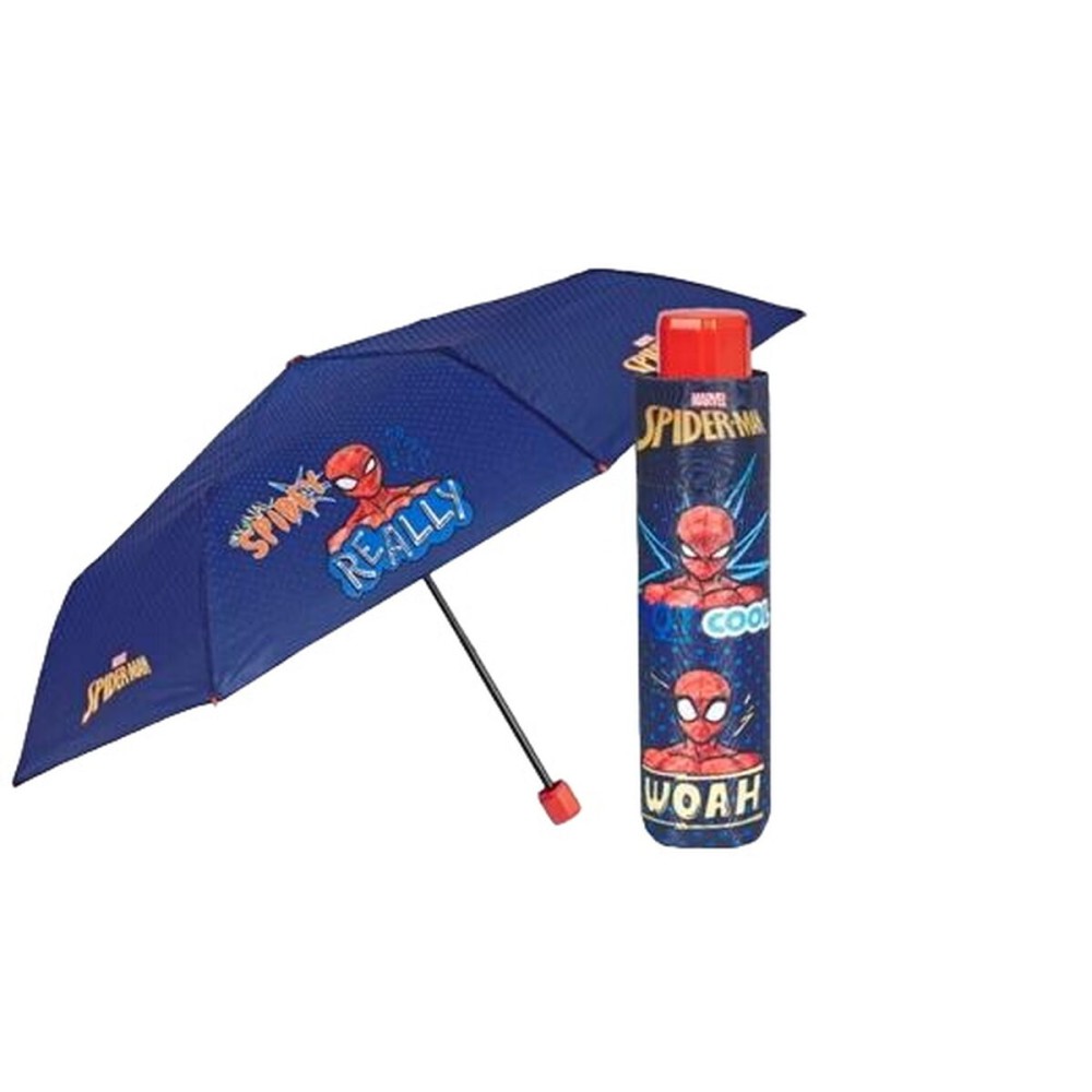 Foldable Umbrella Spider-Man Perletti Blue Ø 91 cm Children's