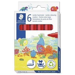 Felt-tip pens Staedtler Noris Club Red 6 Units