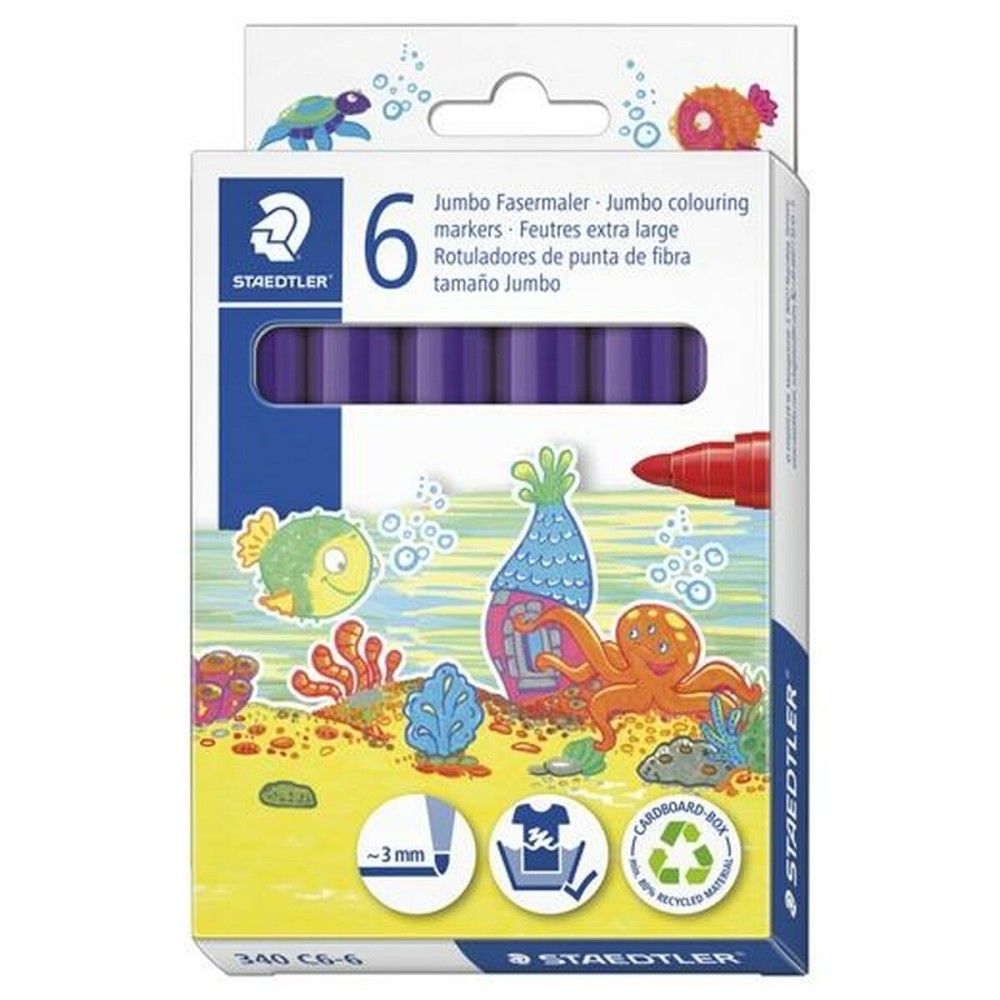 Felt-tip pens Staedtler Noris Club Violet 6 Units