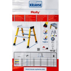 2-step folding ladder Krause 130037 Silver Aluminium