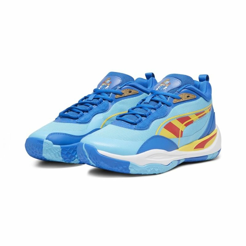 Basketballschuhe für Erwachsene Puma THE SMURFS Playmaker Pro Hellblau