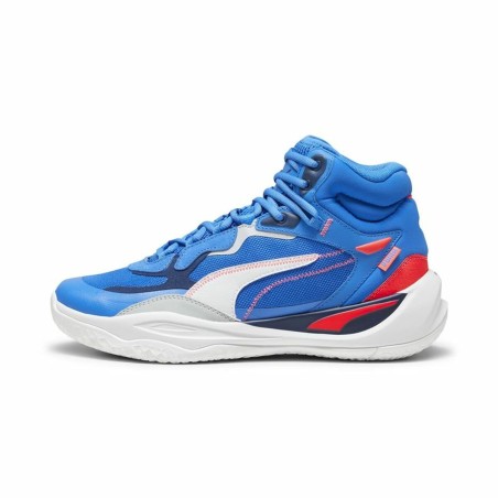 Chaussures de Basket-Ball pour Adultes Puma Playmaker Pro Mid Bleu