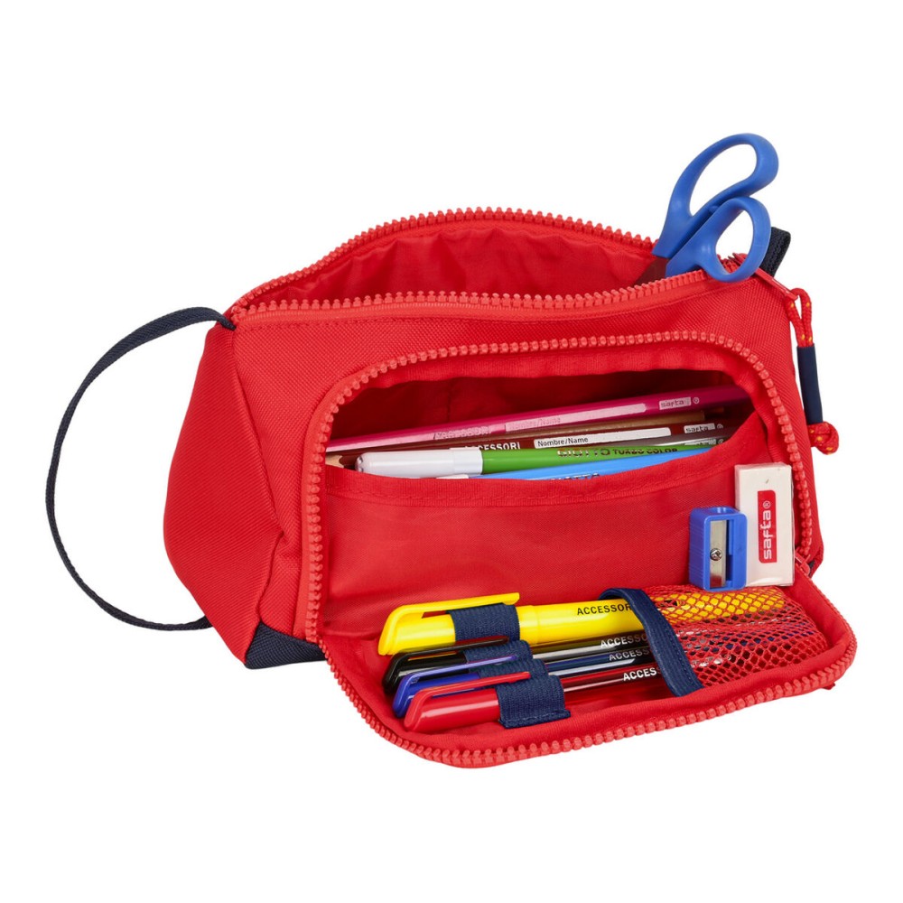 Trousse d'écolier RFEF Bleu Rouge 20 x 11 x 8.5 cm (32 Pièces)