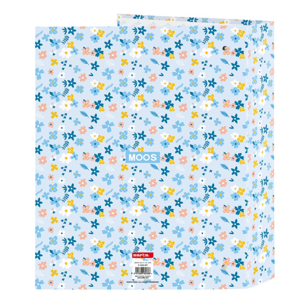 Ring binder Moos Lovely Blue A4 27 x 33 x 6 cm