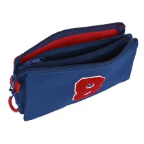 Dreifaches Mehrzweck-Etui Safta University Rot Marineblau (22 x 12 x 3 cm)