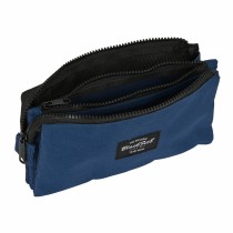 Dreifaches Mehrzweck-Etui BlackFit8 Urban Schwarz Marineblau (22 x 12 x 3 cm)