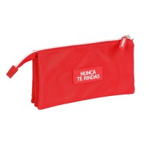 Dreifaches Mehrzweck-Etui Sevilla Fútbol Club Rot (22 x 12 x 3 cm)