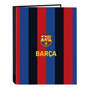 Ring binder F.C. Barcelona Maroon Navy Blue A4 26.5 x 33 x 4 cm