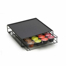 Organisateur de capsules de café DKD Home Decor 28,7 x 32 x 7 cm Noir Métal