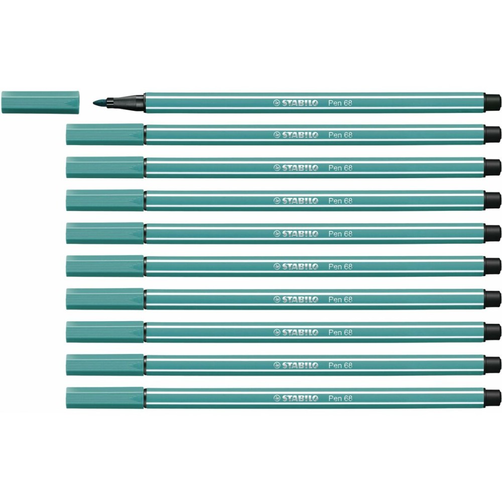 Felt-tip pens Stabilo Pen 68 Turquoise (10 Pieces)