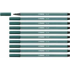 Feutres Stabilo Pen 68 Vert turquoise (10 Pièces)