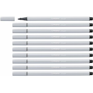 Feutres Stabilo Pen 68 Gris clair (10 Pièces)