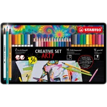 Ensemble de Marqueurs Stabilo Point 88 - Pen 68 Brusht - Aquacolor Multicouleur