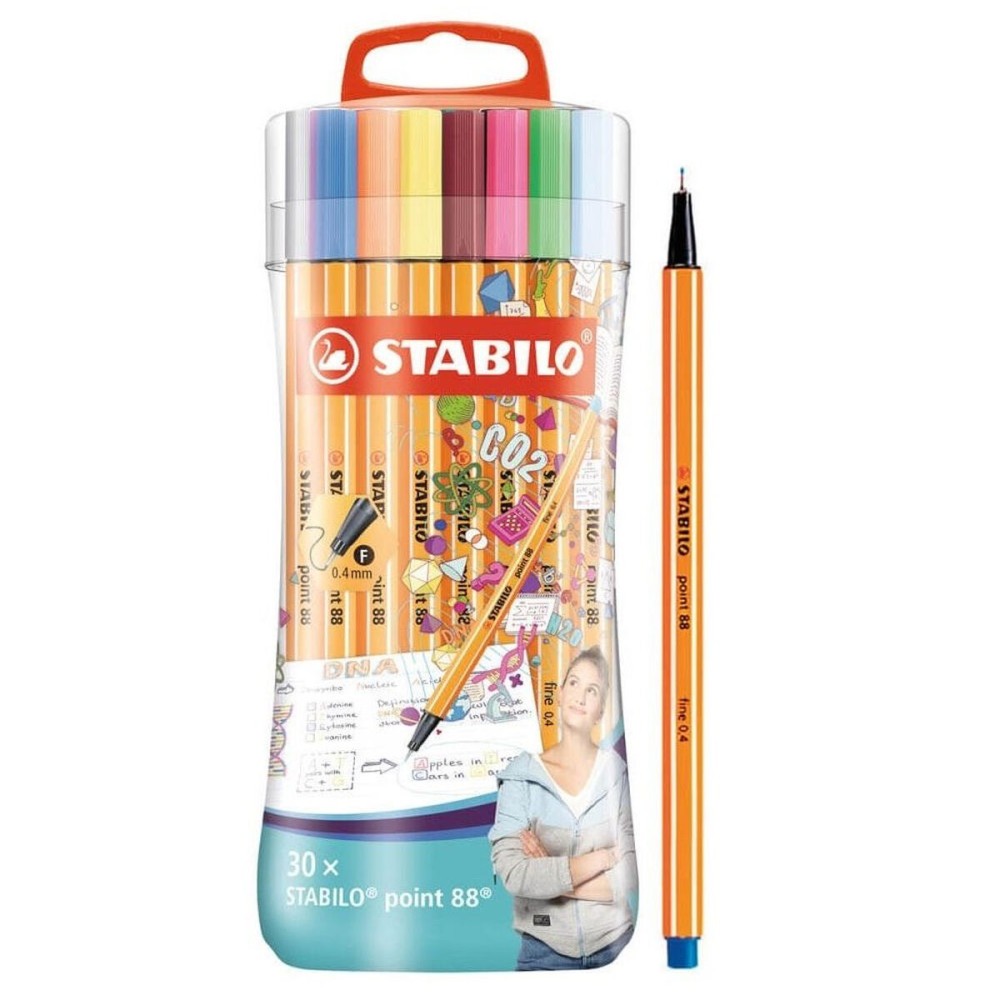 Ensemble de Marqueurs Stabilo Point 88 Multicouleur (30 Pièces)