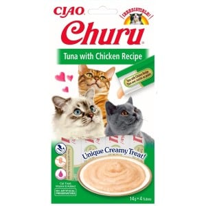 Snack für Katze Inaba Churu Huhn Fleisch Fisch