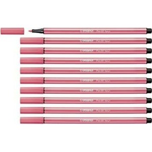 Feutres Stabilo Pen 68 Fluor Fluorescent Rouge (10 Pièces)