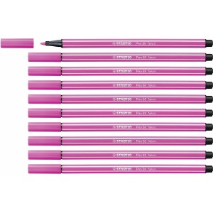 Feutres Stabilo Pen 68 Fluorescent Rose (10 Pièces)