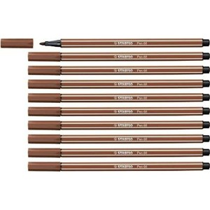 Feutres Stabilo Pen 68 Sanguina Marron (10 Pièces)