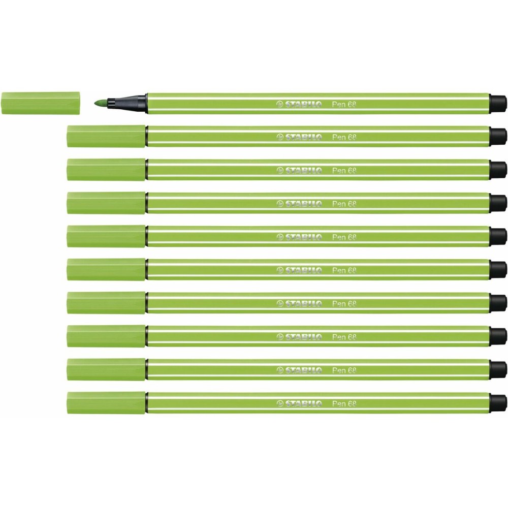 Feutres Stabilo Pen 68 Vert clair (10 Pièces)