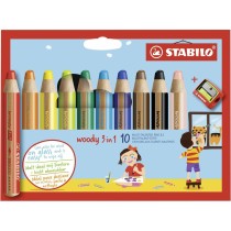 Crayons de couleur Stabilo Woody 3-en-1 Multicouleur