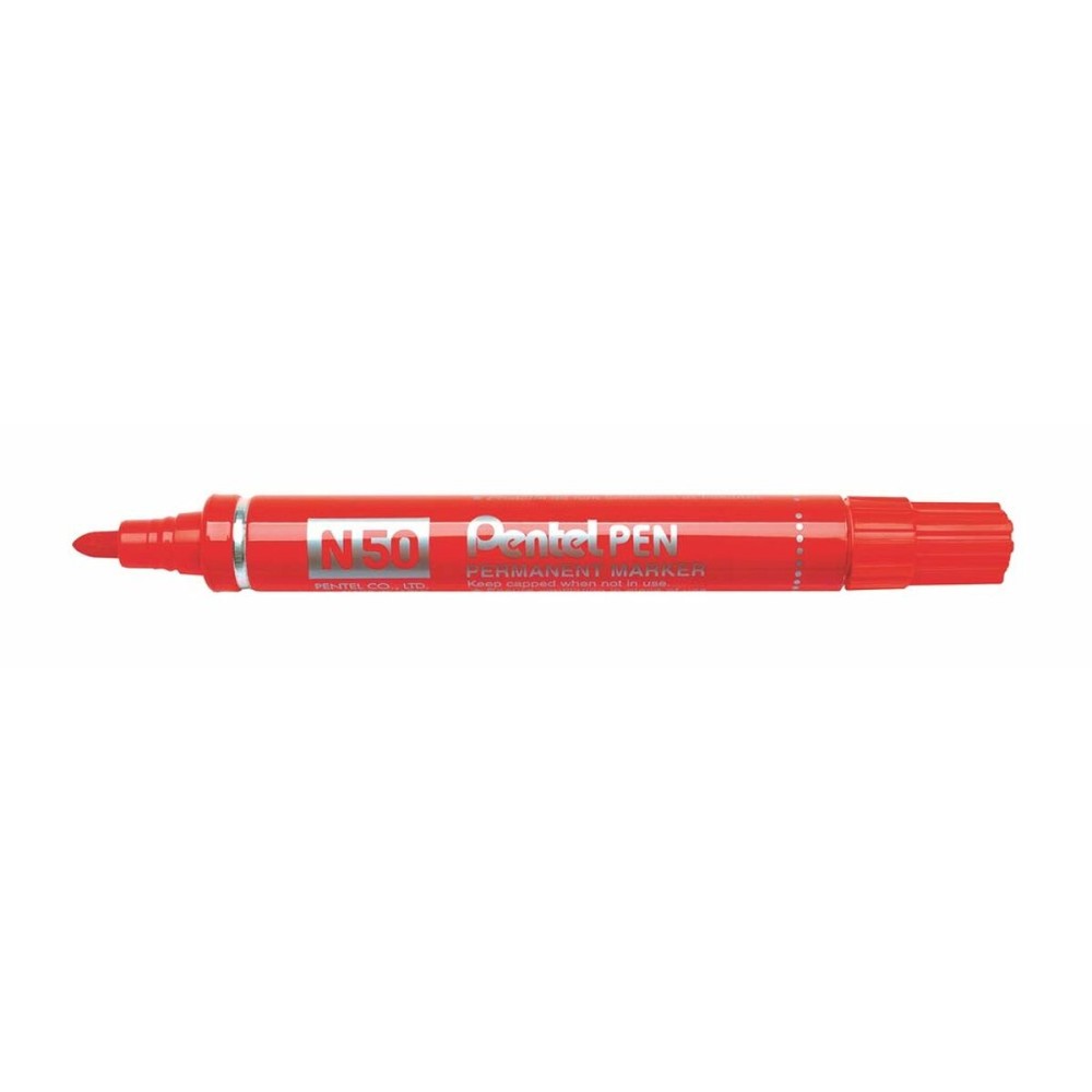 Marqueur permanent Pentel N50-BE Rouge 12 Pièces