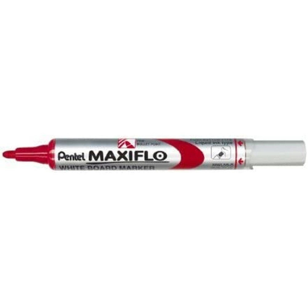 marqueur craie liquide Pentel Maxiflo MWL-5S Rouge (12 Pièces)