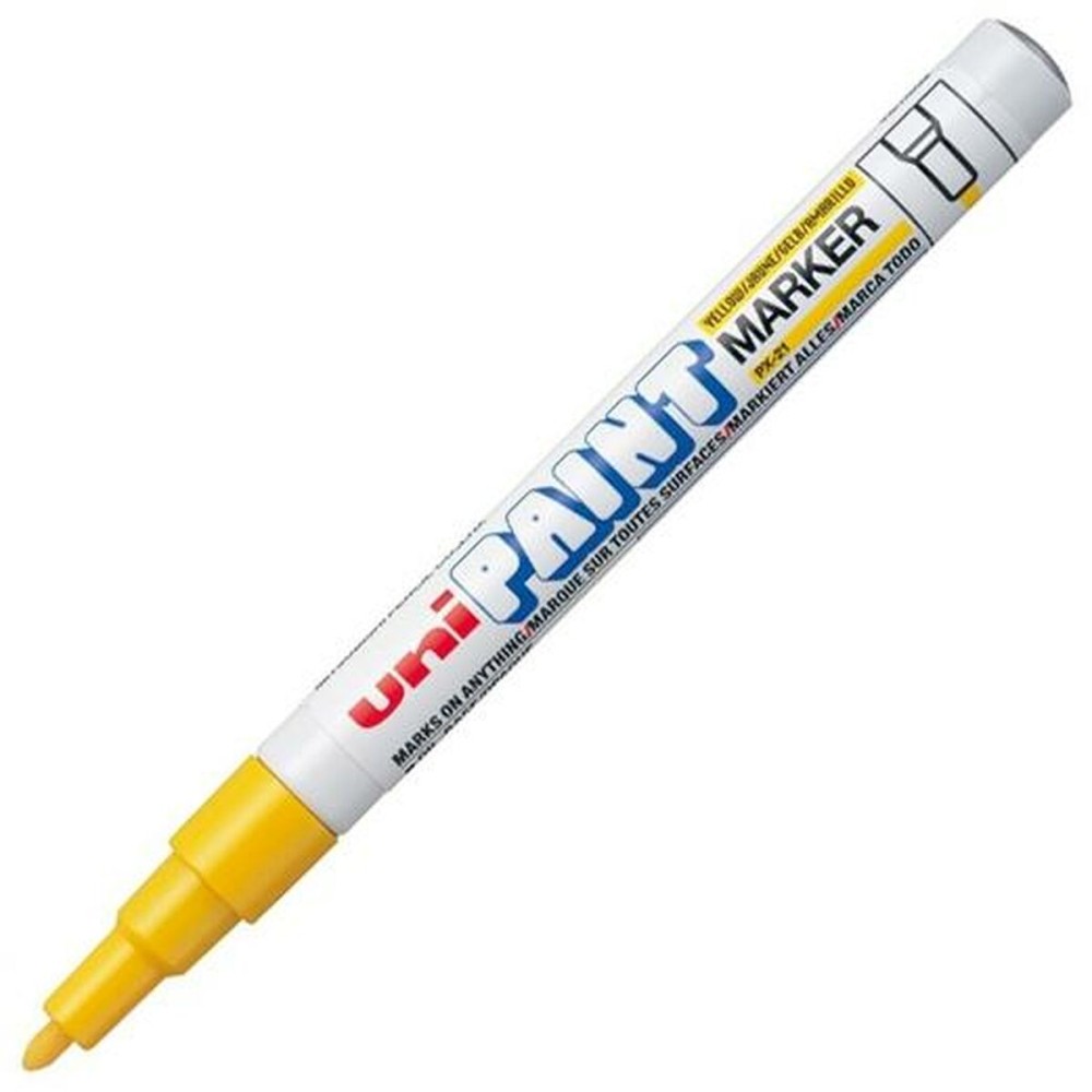 Marqueur permanent Uni-Ball Paint PX-21L Jaune 12 Pièces