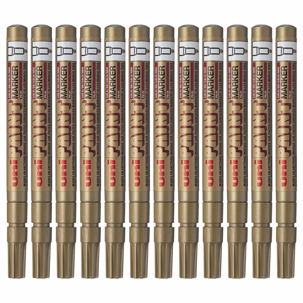 Dauermarker Uni-Ball Paint PX-21L Gold 12 Stücke